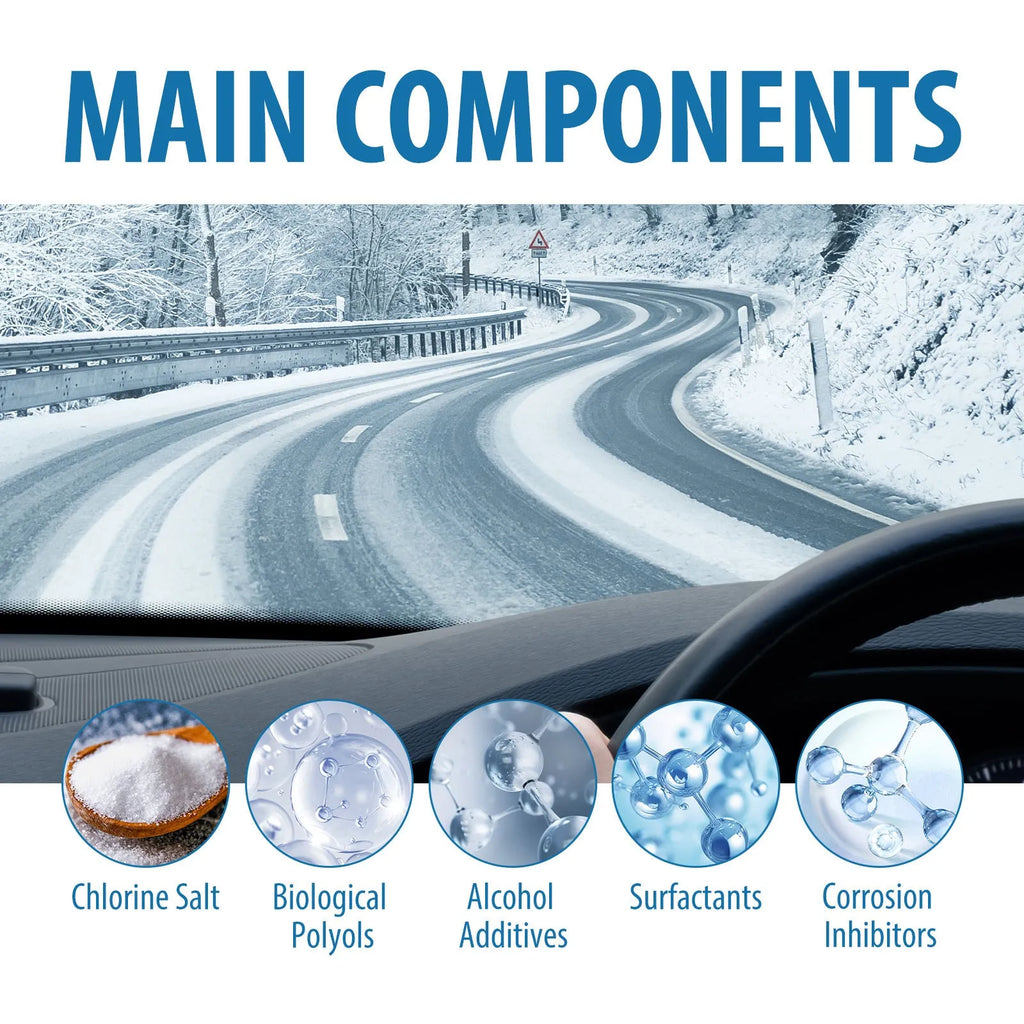 Pack of 20 car glass deicing effervescent tablets in a 12.7x12cm box