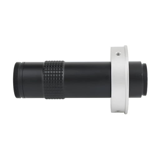 Black industrial monocular camera lens for close-up PCB and electronics inspection.