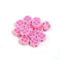 15mm frosted acrylic love clover beads in various colours for jewellery making
