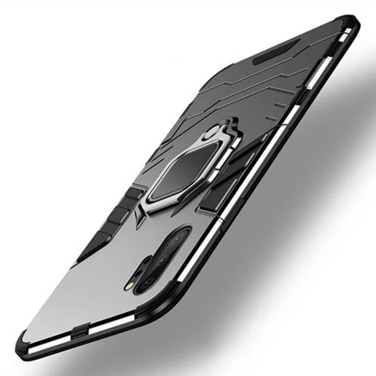 Iron Man magnetic Samsung phone case in black with integrated metal plate for car mounts