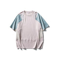 Men's loose fit cotton blend sports t-shirt in solid colour with short raglan sleeves.