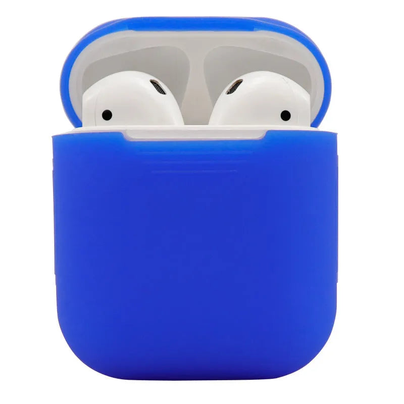 Silicone protective case for compatible Apple AirPods 2 wireless headphones in multiple colour options