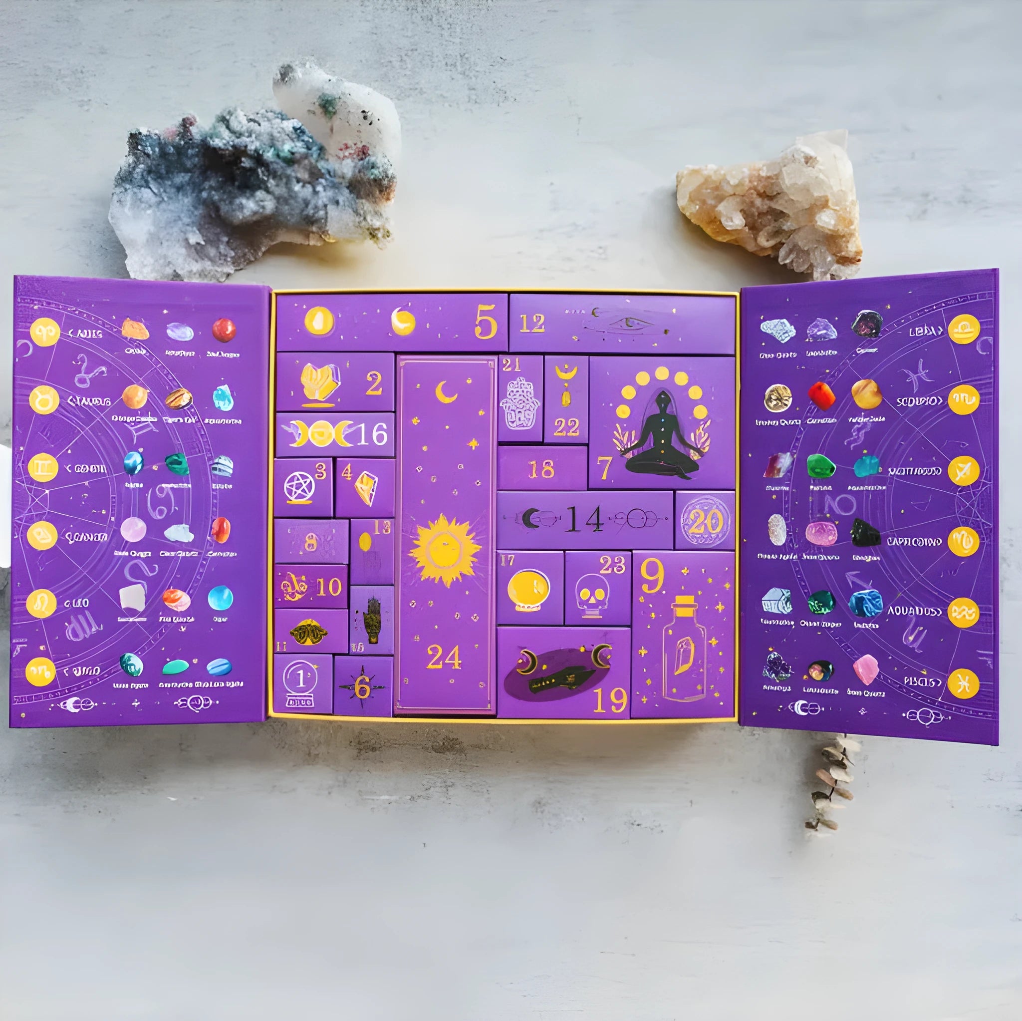 Halloween crystal countdown gift box paper craft project measuring 33.5cm wide