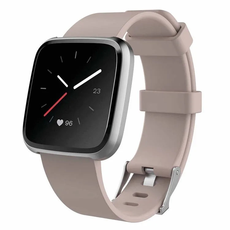 Fitbit Versa Lite replacement watch strap in multiple colours showing large and small size options.