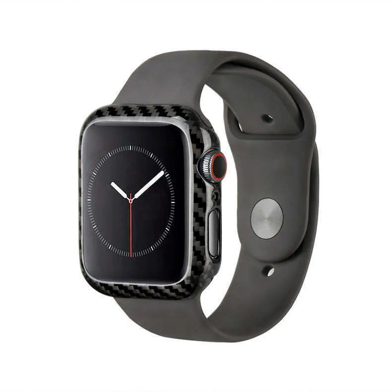 44mm Apple Watch Series 4 leather case in bright black or matt black colour