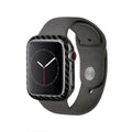 44mm Apple Watch Series 4 leather case in bright black or matt black colour