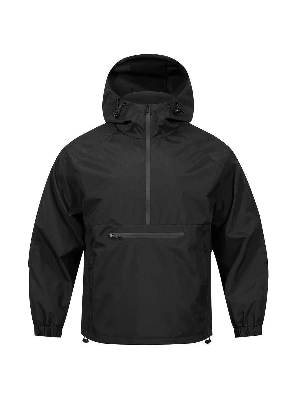 Men's loose half-zip hooded corduroy jacket in Korean style with rabbit fur lining