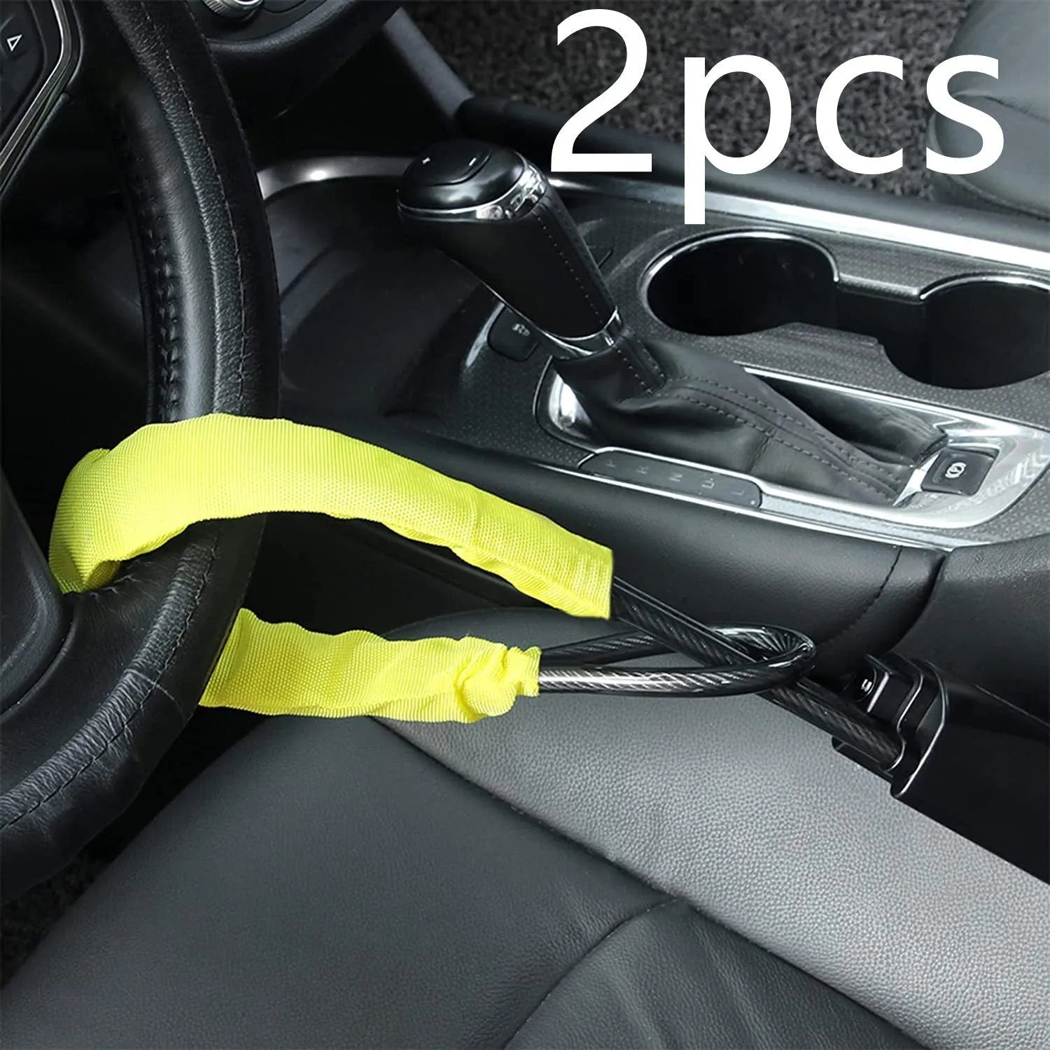Car steering wheel anti-theft lock with copper core for General Motors vehicles in red colour