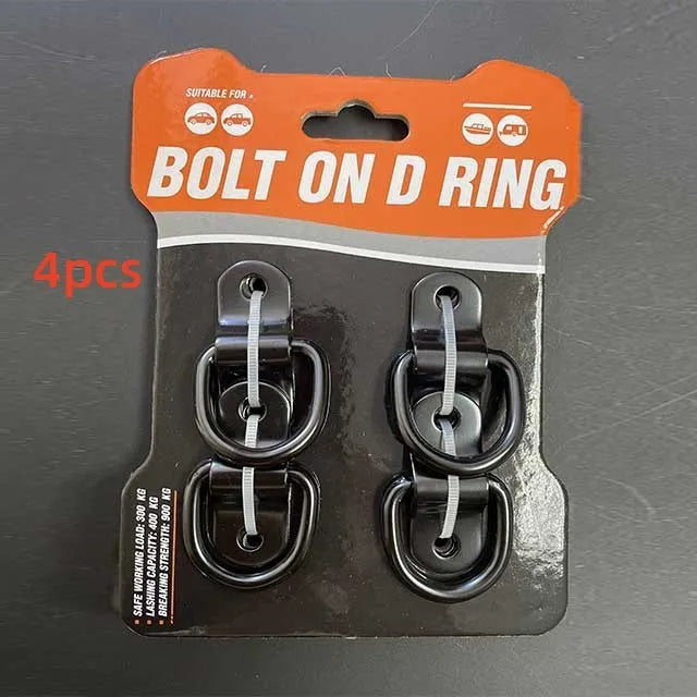 Galvanised carbon steel floor hook with black finish for truck cargo securing