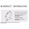 Simple geometric sterling silver bracelet ring on a size chart showing US sizes 4 to 10.