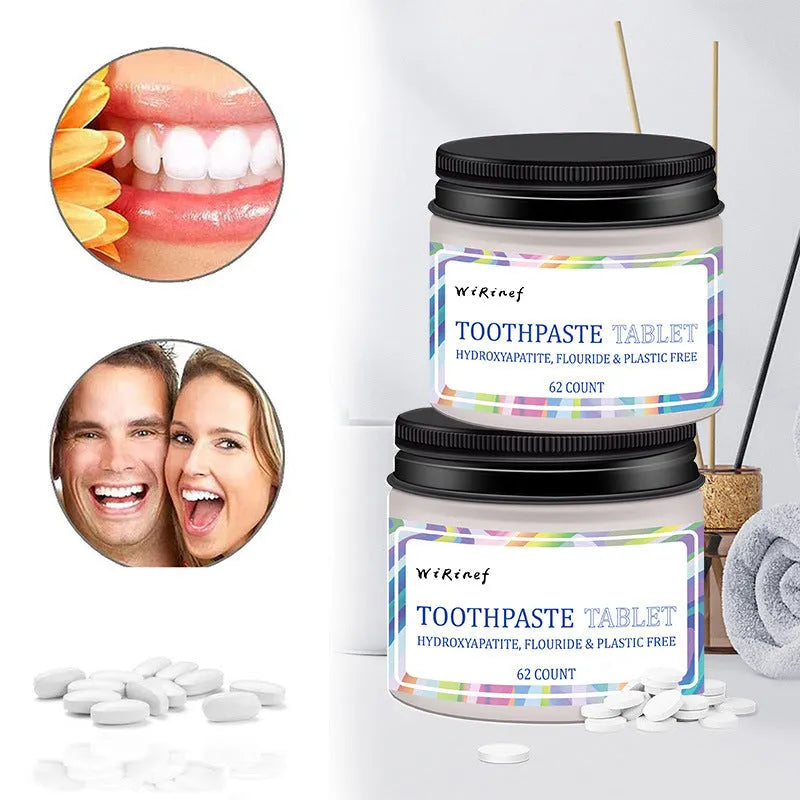 62 piece portable chewable toothpaste tablets TP19 solid formulation for travel oral hygiene