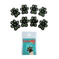 Pack of 8 breathable silicone cloth dog claw protection footstickers in S or M size