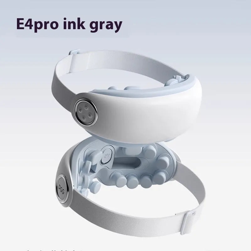Bluetooth eye moisturising instrument with hot compress massage in purplish grey colour showing compact design