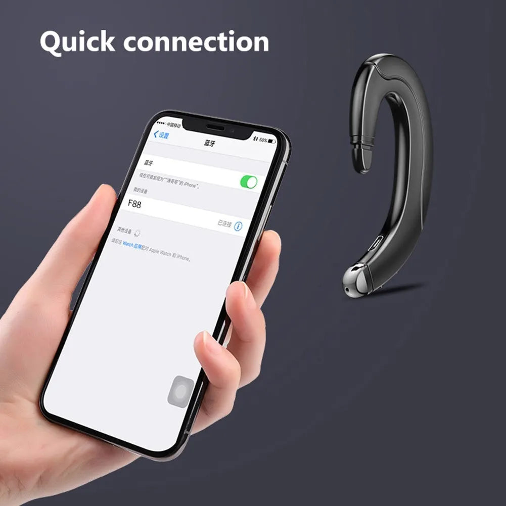 Single-ear Bluetooth earphone for motorcycle and bicycle riders in black, blue, or red colours
