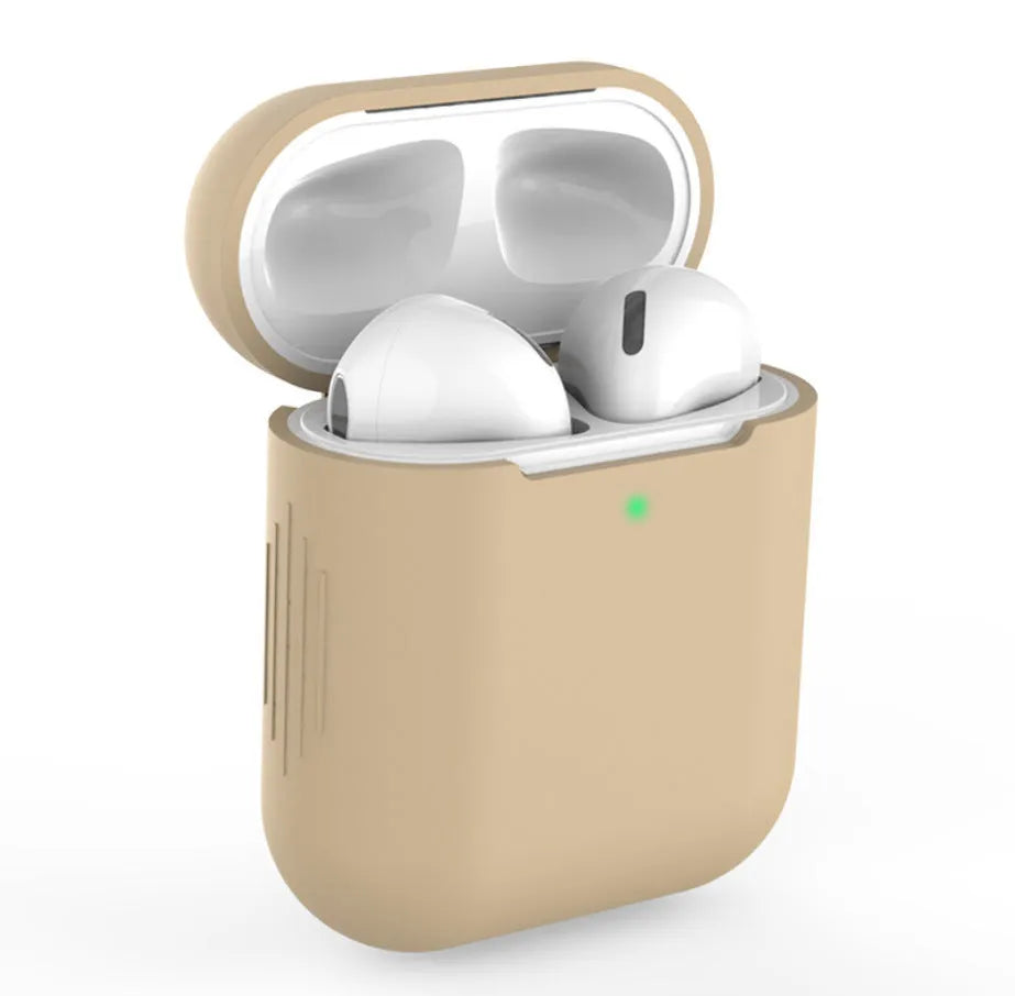 Silicone protective case for compatible Apple AirPods 2 wireless headphones in multiple colour options