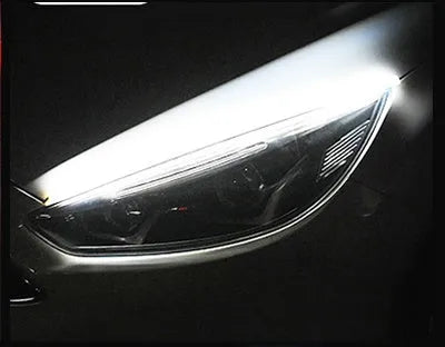 Flexible silicone LED car light strip with daytime running lights and flowing turn signal function