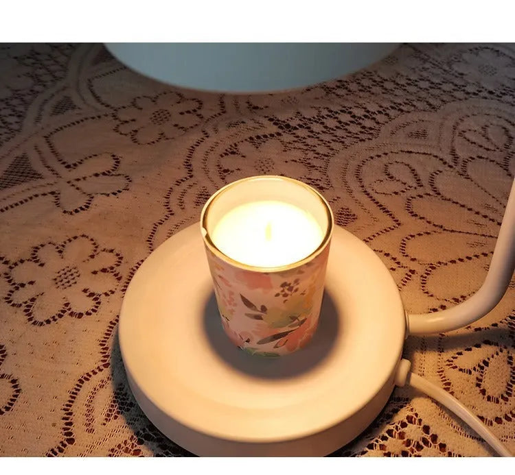 White and yellow European style aromatherapy melting wax lamp with dimmer switch