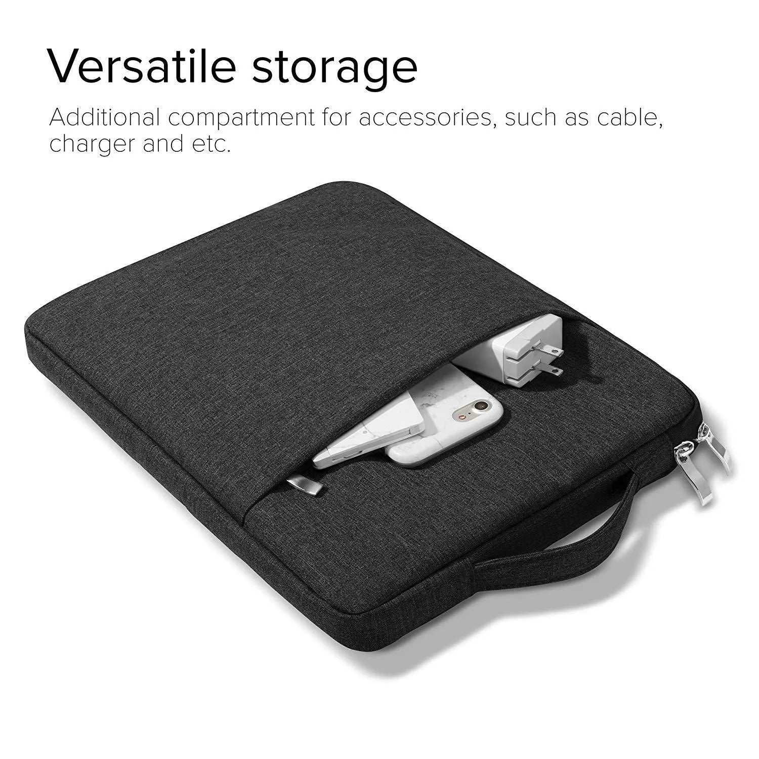 Canvas leather protective case for Apple iPad Pro 12.9 inch tablet in notebook sleeve design