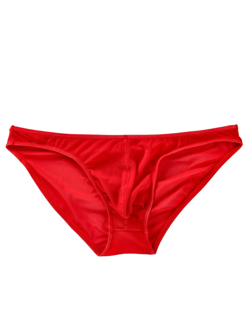 Men's black quick-drying nylon triangle briefs with low waist design