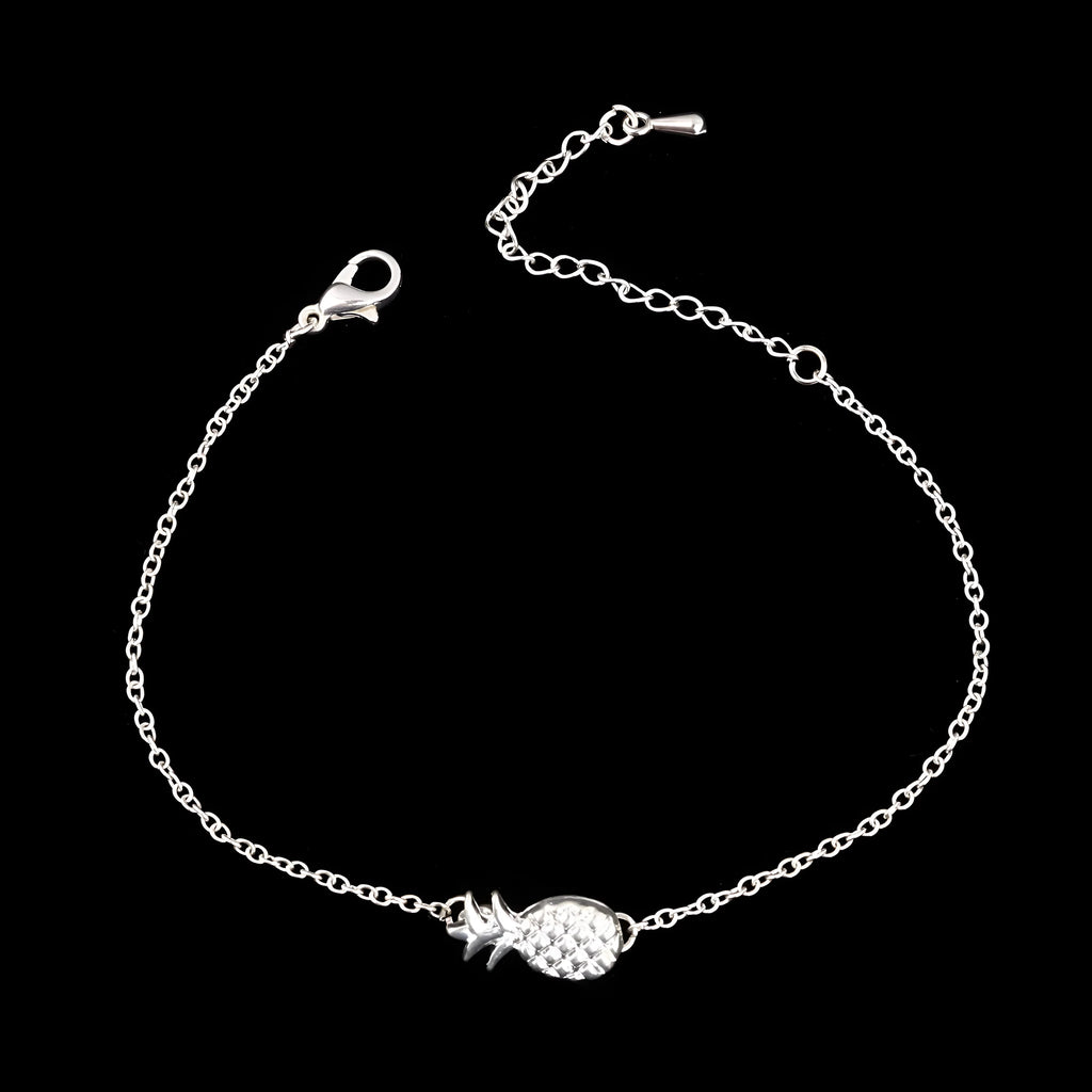 Women's alloy pineapple bracelet in simple style, shown in B178 gold and silver colour options.