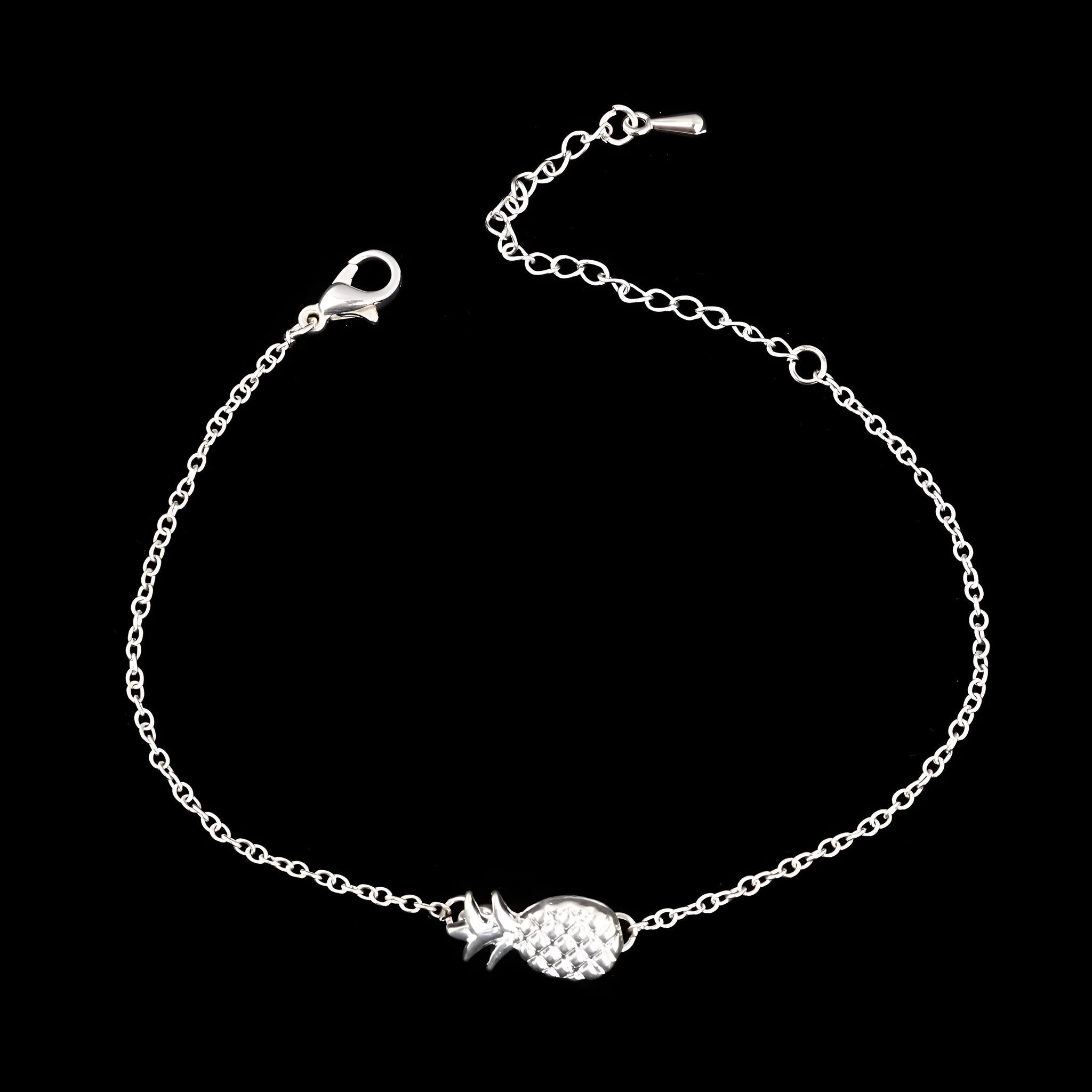 Women's alloy pineapple bracelet in simple style, shown in B178 gold and silver colour options.