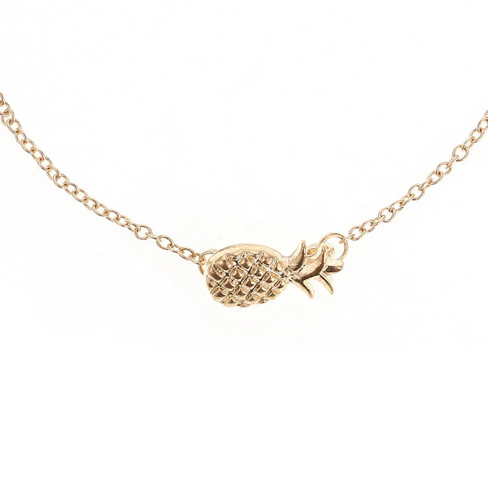 Women's alloy pineapple bracelet in simple style, shown in B178 gold and silver colour options.