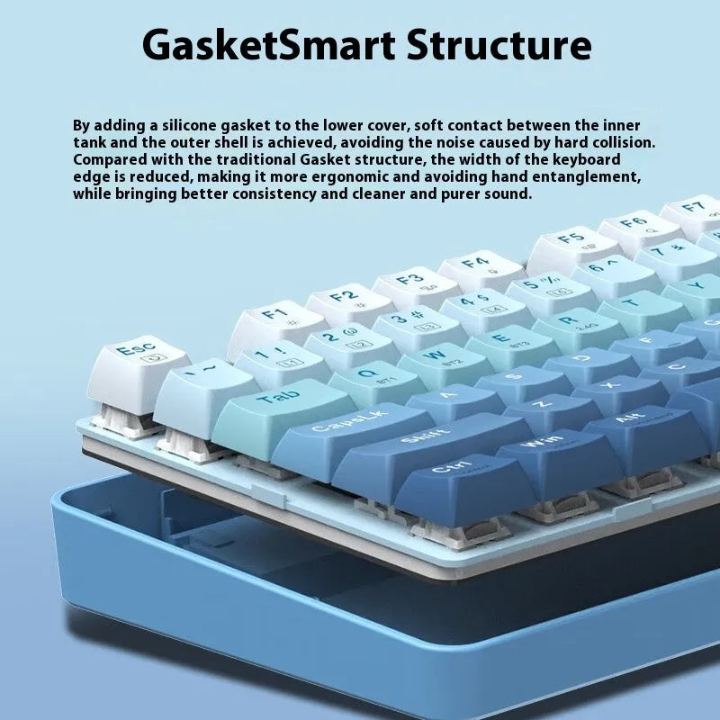 104-key mechanical keyboard in multiple colour options with RGB lighting and wired connection