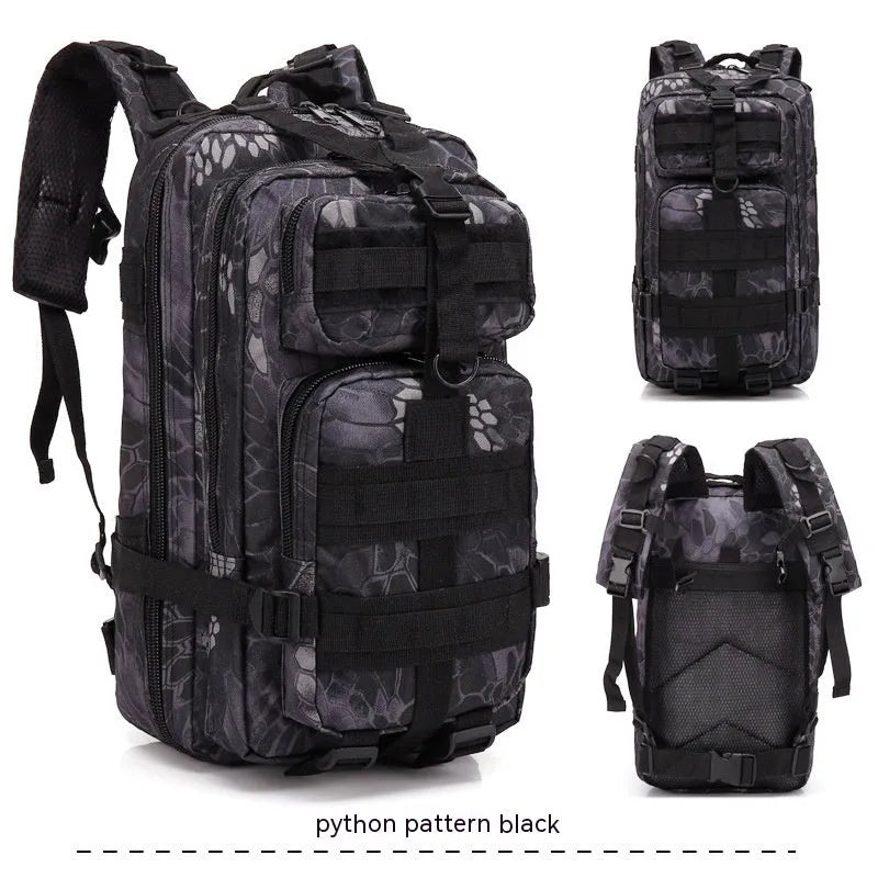 Large capacity off-road hiking backpack in tactical colour with air pillow shoulder straps