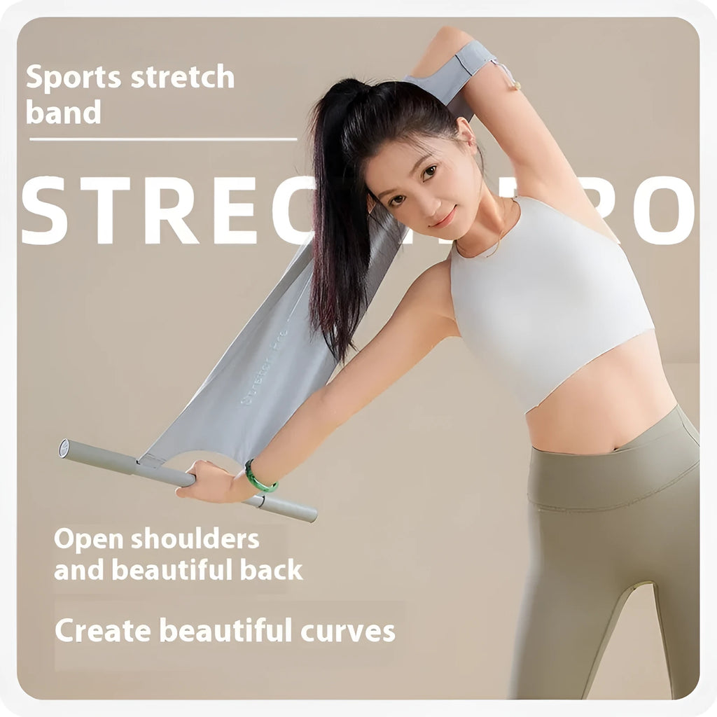 Yoga multi-function stretching tool for shoulder back hip open stretching in grey or pink