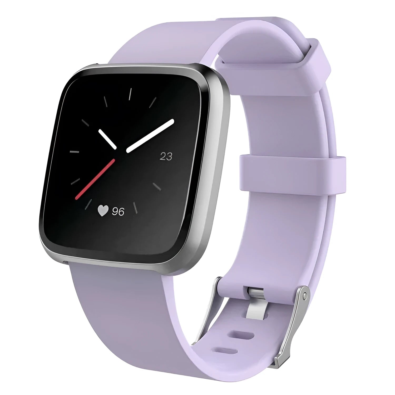 Fitbit Versa Lite replacement watch strap in multiple colours showing large and small size options.