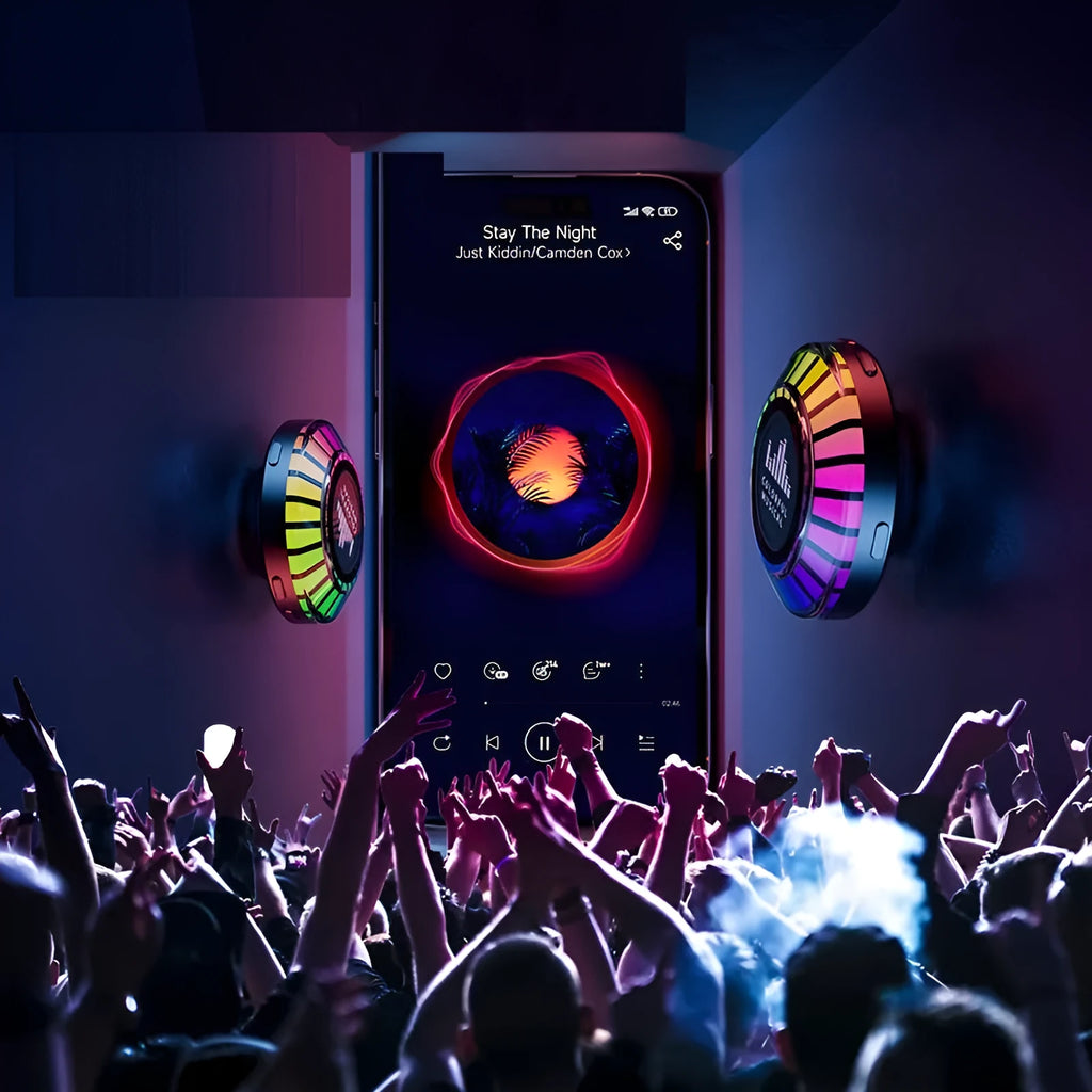 Voice control Bluetooth ambience lamp with polar light effects and compact 3.1cm design