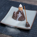 Ceramic reverse flow incense burner with Ge Kiln glazed patterns