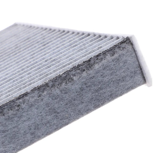 Grey Geely car air conditioning filter element measuring 215mm by 210mm by 30mm
