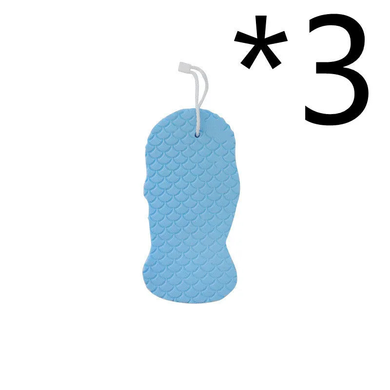 3D fish scale pattern bath sponge for body exfoliation in multiple colour options