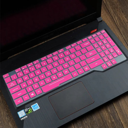 ASUS Flight laptop keyboard protective silicone cover in translucent mint colour showing anti-glare matte finish