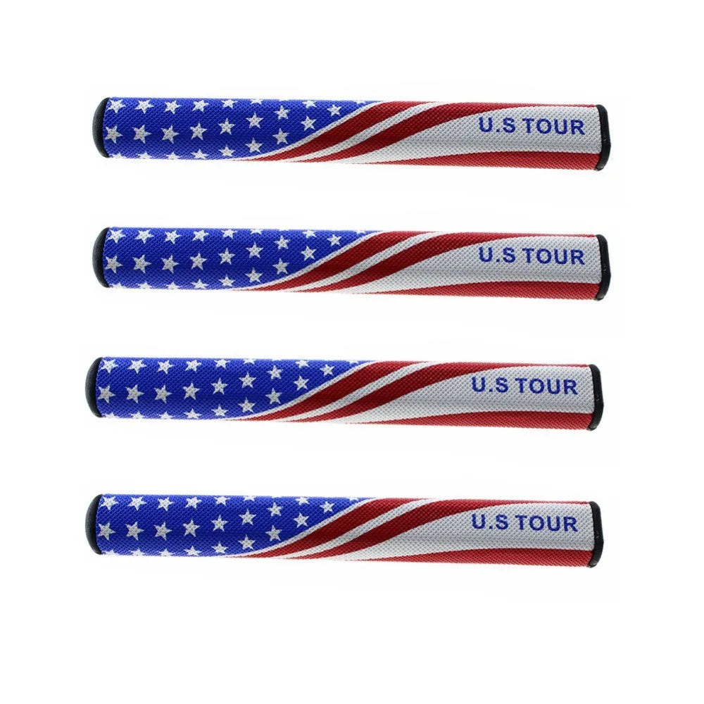 Blue 3.0 golf grip with PU cover and EVA inner tube, 0.58 inch core, on white background
