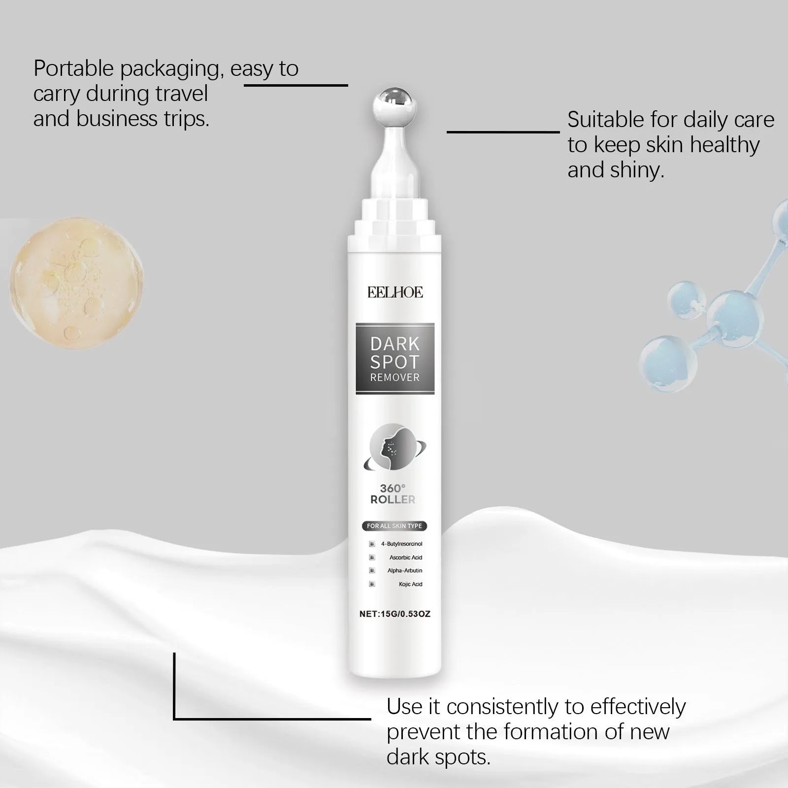 15g jar of facial essence cream with brightening and moisturising ingredients