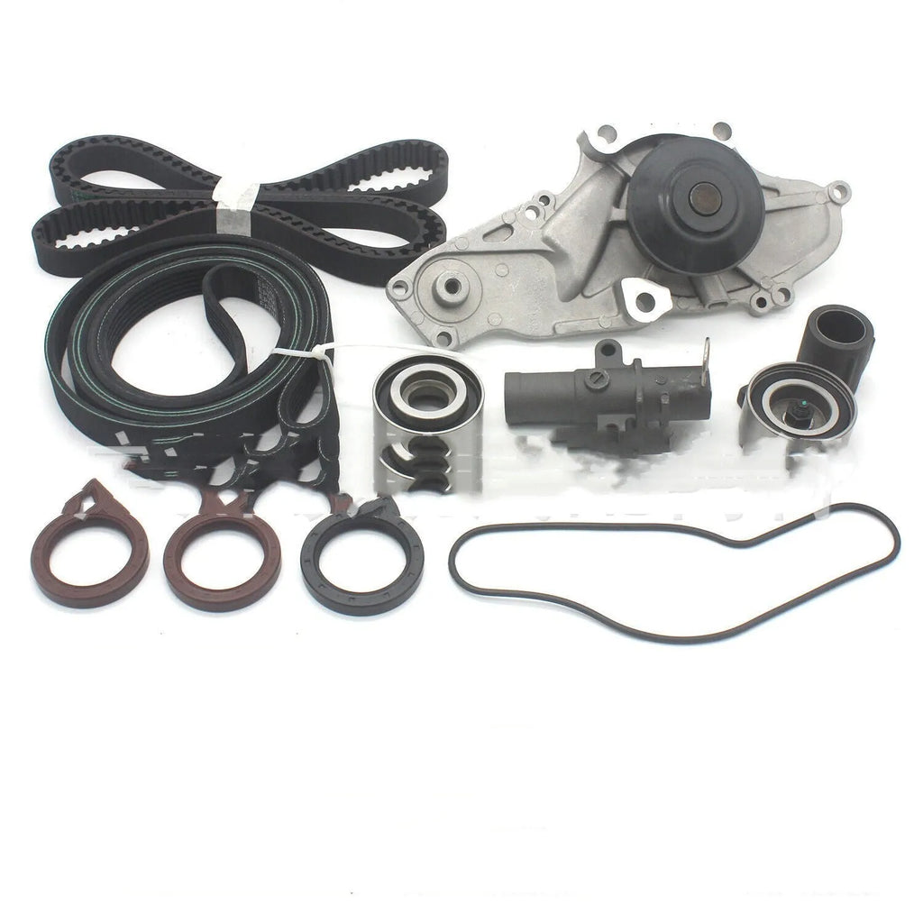 Metal belt and water pump assembly components measuring 28cm long by 18cm wide by 16cm high
