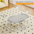 Large grey fabric cat kennel with breathable sides and removable cover