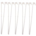 Ten white PP plastic car window flag holder brackets for vehicle mounting