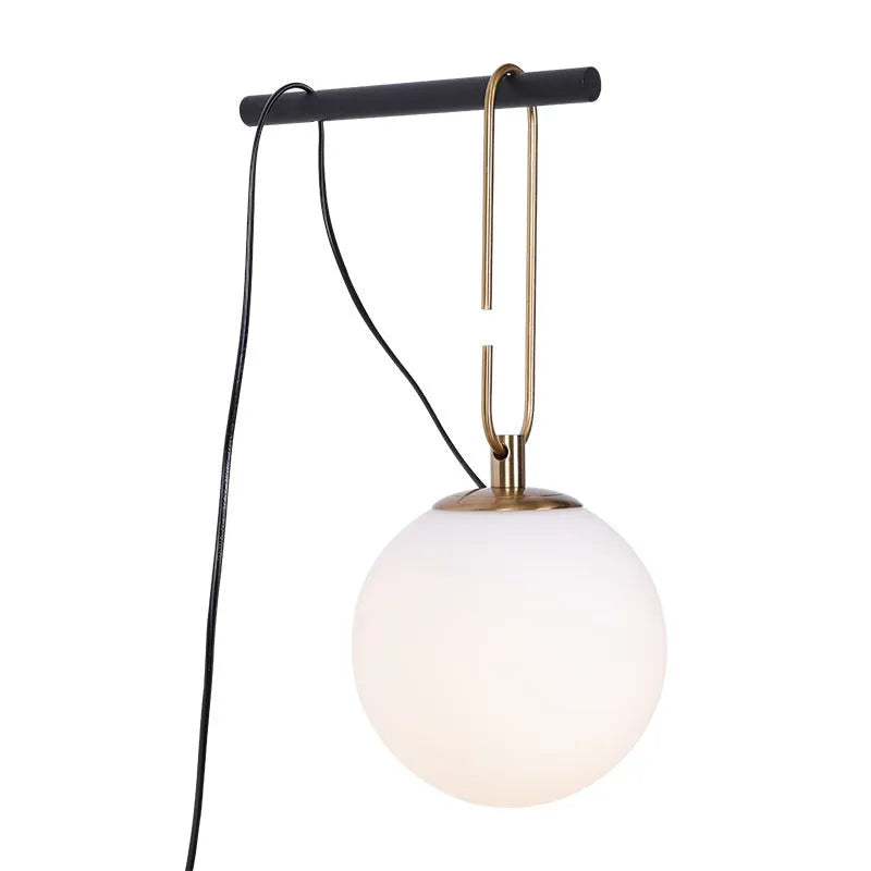 Nordic style modern glass wall lamp with selectable warm, neutral, or white light colour.