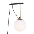 Nordic style modern glass wall lamp with selectable warm, neutral, or white light colour.