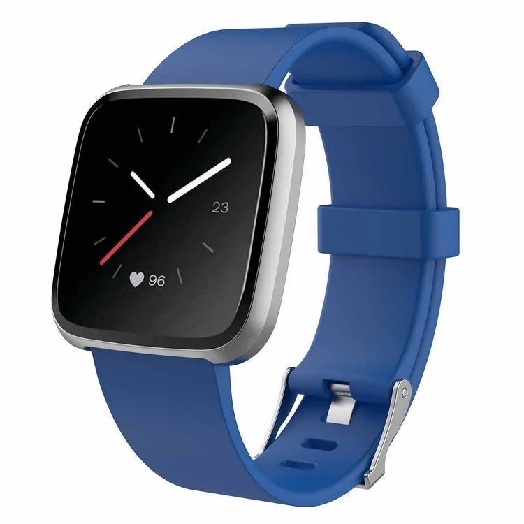 Fitbit Versa Lite replacement watch strap in multiple colours showing large and small size options.