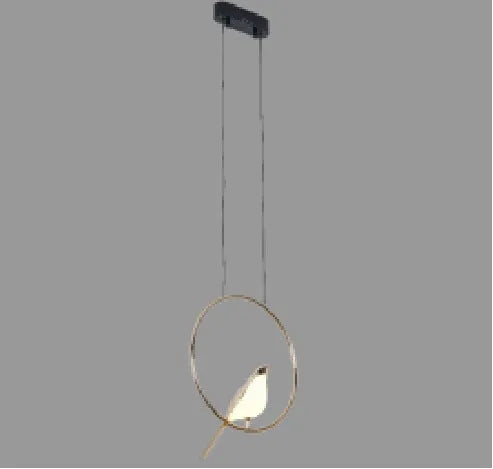Modern aluminium alloy hall chandelier with adjustable height, shown in a neutral light setting.