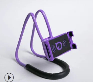 White 360-degree rotating universal smartphone holder on a table
