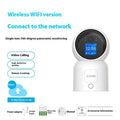 Zhou Shi wireless wifi indoor home security camera with plastic shell and screw bracket