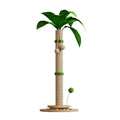 Vertical cat climbing frame with natural hemp rope scratching surface on a canna-coloured column.