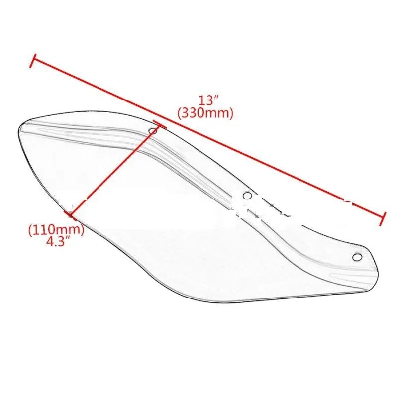 Harley Glide motorcycle side windshield wing head covers in ABS plastic