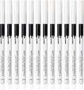 12 white and black retractable eyeliner pencils with sharpener in waterproof makeup set