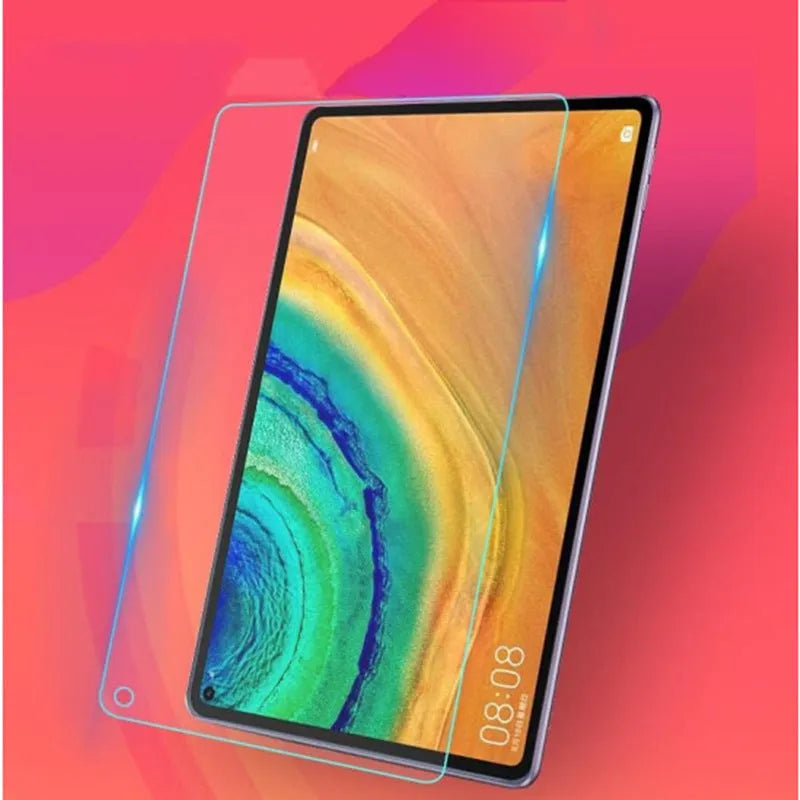 Tempered glass screen protector for Huawei MatePad and MatePad Pro tablets on a white background.